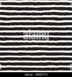 Textures abstraites de ligne dessinées à la main faites avec de la gouache. Arrière-plan vectoriel de lignes de grunge noires Illustration de Vecteur