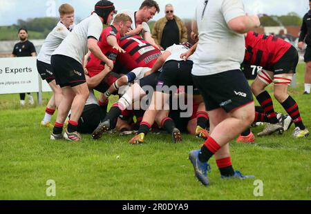 Carmarthen Athletic RFC v Tenby RFC WRU Ouest Div 2 2023 - O. Banque D'Images