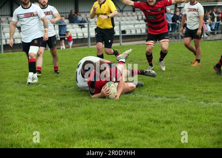 Carmarthen Athletic RFC v Tenby RFC WRU Ouest Div 2 2023 - O. Banque D'Images