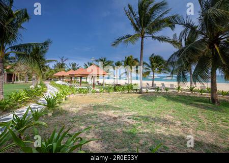 Hotelgarden, Hôtel Saigon Ninh Chu Resort, Phan rang, Mer de Chine du Sud, province de Ninh Thuan, Phan rang, Vietnam Banque D'Images