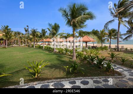 Hotelgarden, Hôtel Saigon Ninh Chu Resort, Phan rang, Mer de Chine du Sud, province de Ninh Thuan, Phan rang, Vietnam Banque D'Images