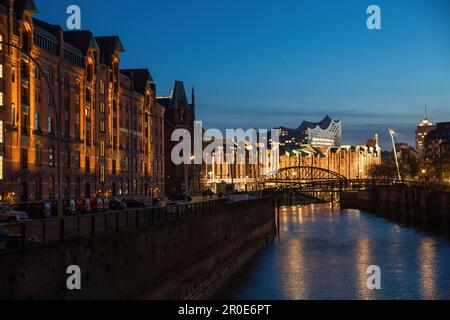 Speicherstadt (quartier des entrepôts), Hambourg, Allemagne Banque D'Images