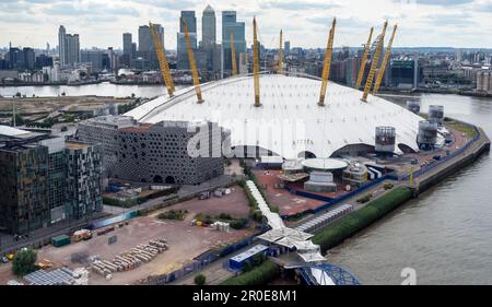 Vue de l'O2 Banque D'Images