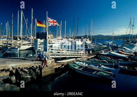 Hafen von Caleta de Fustes, Fuerteventura Kanarische Inseln, Spanien Banque D'Images