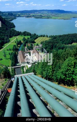 Centrale hydroélectrique de Walchensee, lac Walchensee, Bavière, Allemagne Banque D'Images