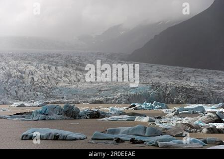 Fjallsjokull, Islande, Fjallsjoekull Banque D'Images