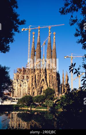 Façade est de la Sagrada Familia Barcelone, façade nord de la Sagrada Familia, A. Gaudi, Barcelone, Catalogne, Espagne Banque D'Images
