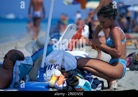 Spaggia della Pelosa, Stintino, la Nurra, Sardinien Italien Banque D'Images