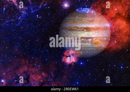 Jupiter. Des planètes de qualité impressionnante du système solaire. Éléments de cette image fournie par la NASA Banque D'Images