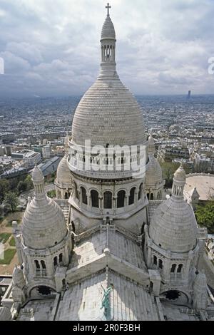 Sacré coeur, architecte Paul Abadie, Montmartre, Paris, France Banque D'Images