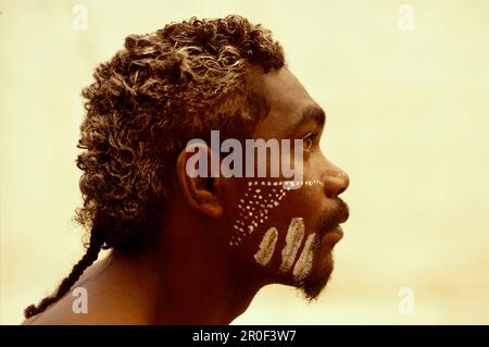 Aborigine, Laura Dance Festival, Laura, Cape York Queensland, Australie Banque D'Images