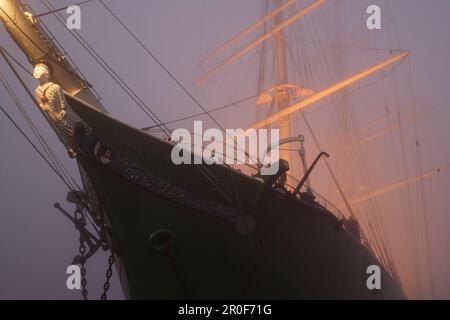 Figure de proue du musée Rickmer Rickmers, ancien cargo, Ueberseebruecken, Hambourg, Allemagne Banque D'Images