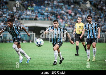 7 mai 2023, Porto Alegre, Rio Grande do Sul, Etats-Unis: (SPO) Championnat brésilien de football: Gremio vs Red Bull Bragantino. 07 mai 2023, Porto Alegre, Brésil: Match de football entre Gremio et Bragantino, valable pour le quatrième tour du Championnat brésilien de football, tenu à Arena do Gremio, dans la zone nord de Porto Alegqqre, le dimanche (7.) Credit: Matheus PE/Thenews2 (Credit image: © Matheus PE/TheNEWS2 via ZUMA Press Wire) USAGE ÉDITORIAL SEULEMENT! Non destiné À un usage commercial ! Banque D'Images