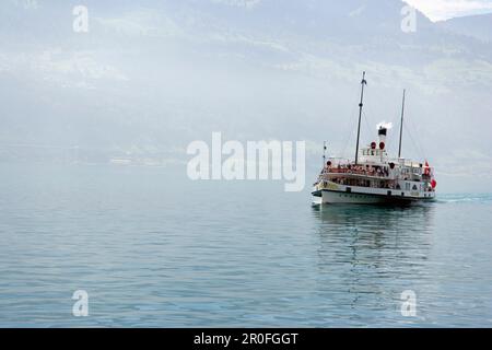 Paddle Steamer DS Stadt Luzern sur le lac de Lucerne, Suisse Banque D'Images