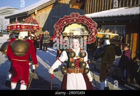 Suisse, Appenzell, rite de la veille du nouvel an traditionnel Banque D'Images