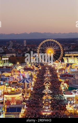 L'Oktoberfest, Munich, Bavière, Allemagne Banque D'Images