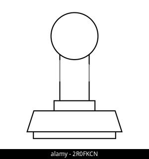Modèle de dessin vectoriel d'icône de tampon en caoutchouc. Tampon icône vecteur, illustration solide, pictogramme isolé sur blanc. Illustration de Vecteur