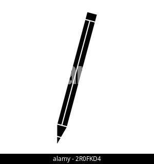 Icône de crayon de style plat tendance, icône de vecteur de crayon sur fond blanc Illustration de Vecteur
