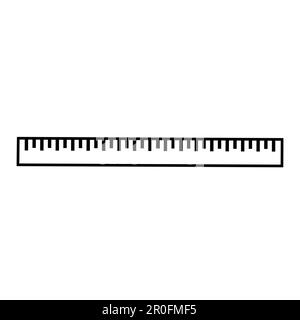 Icône de vecteur de règle, règle de style plat tendance sur fond blanc Illustration de Vecteur