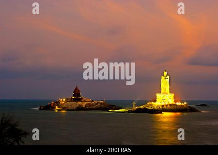 L'Inde du Sud Tamil Nadu Kanyakumari Thiruvalluvar statue Banque D'Images