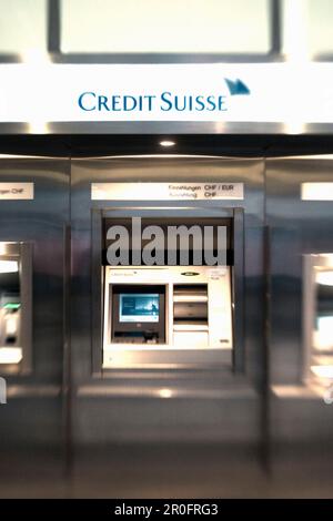 Zurich Banque crédit Suisse interieur , ATM Banque D'Images