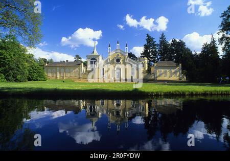 Maison gothique, Dessau-Worlitz Garden Realm, Worlitz, Saxe-Anhalt, Allemagne Banque D'Images