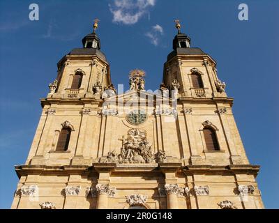 Basilique Gössweinstein sous ciel bleu, Franconie, Bavière, Allemagne Banque D'Images