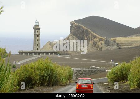 Musée du phare à Vulcano dos Capelinhos, île de Faial, Açores, Portugal Banque D'Images