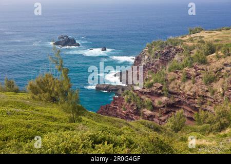 Hawea point au nord-ouest de Maui, Maui, Hawaii, États-Unis Banque D'Images