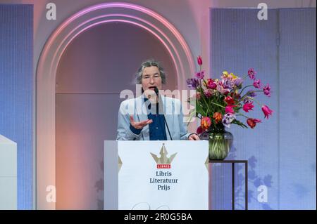 AMSTERDAM - Anjet Daanje a remporté le Prix de la littérature libre. Daanje a gagné le prix pour son roman la chanson de stork et dromadaire. ANP EVERT ELZINGA pays-bas sortie - belgique sortie Banque D'Images