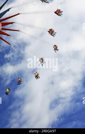 Parc d'ride Star Flyer, l'Oktoberfest, Munich, Bavière, Allemagne Banque D'Images