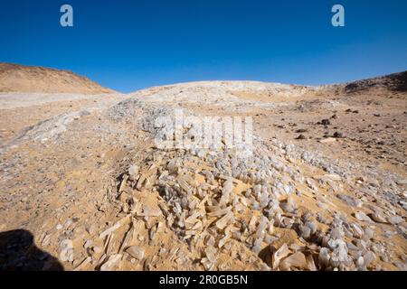 Crystal sur Crystal Mountain, Égypte, désert libyen Banque D'Images