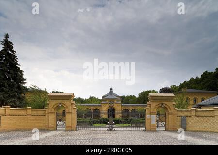 Cimetière juif de Berlin-Weissensee, il est considéré comme le plus grand cimetière juif d'Europe, Berlin, Germany, Europe Banque D'Images