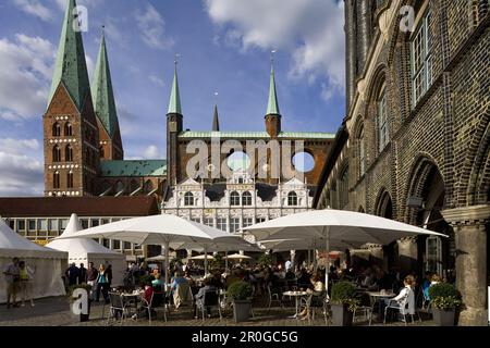 St. Eglise de Marie, Marienkirche, ville hanséatique de Lübeck, Schleswig-Holstein, Allemagne, Europe, Patrimoine culturel mondial de l'UNESCO Banque D'Images