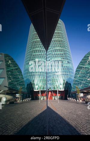 Westhafentower, Frankfurt am Main, Hesse, Allemagne Banque D'Images