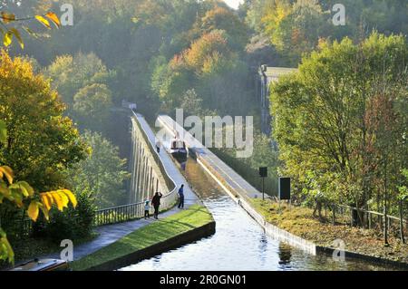 Aqueduct de Chirk, canal de Llangollen, pays de Galles, Royaume-Uni Banque D'Images