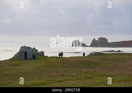 Côte près d'Argenton, Finistère, Bretagne, France, Europe Banque D'Images