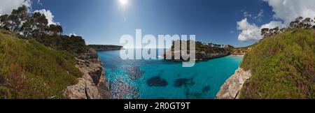 Calo d'es Moro, à proximité de Cala S'ammoniaque, près de Santanyi, Majorque, Iles Baléares, Espagne, Europe Banque D'Images