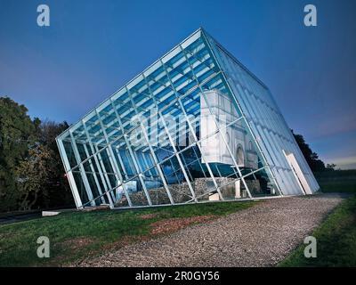 Architecture de verre de protection couvrant Limestor Dalkingen, fort de Limes, Aalen, Bade-Wurtemberg, Allemagne Banque D'Images