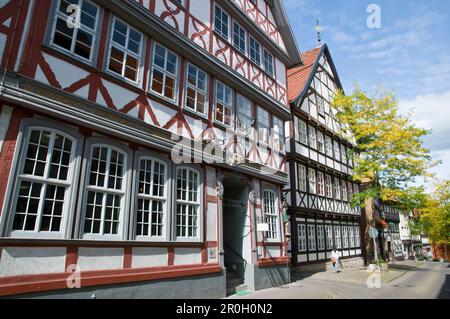 Maisons à pans de bois, vieille ville, Osterode am Harz, Harz, Basse-Saxe, Allemagne Banque D'Images