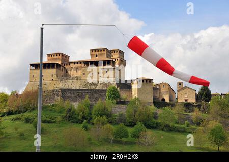 Château de Torrechiara près de Parme, Émilie-Romagne, Italie Banque D'Images