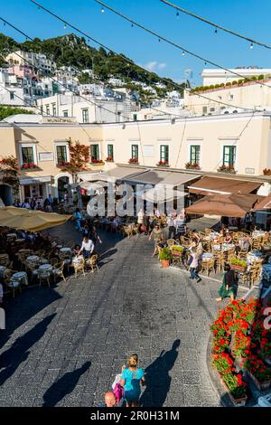 Piazzetta de Capri ville, Capri, Campanie, Italie Banque D'Images