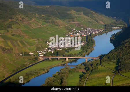 Ediger-Eller, Mosel River, Rhénanie-Palatinat, Allemagne Banque D'Images