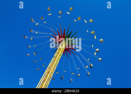 Carrousel à l'Oktoberfest, Munich, Haute-Bavière, Bavière, Allemagne Banque D'Images