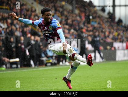 Burnley, Royaume-Uni. 8th mai 2023. Nathan Tella de Burnley pendant le match du championnat Sky Bet à Turf Moor, Burnley. Crédit photo à lire: Gary Oakley/Sportimage crédit: Sportimage Ltd/Alay Live News Banque D'Images