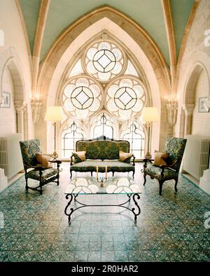 FRANCE, Bourgogne, intérieur de l'Abbaye de la Bussière, Dijon Banque D'Images