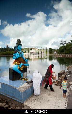 L'ILE MAURICE, Ganga Talaoor ou le Grand Bassin est un lac de cratère sacré situé dans les montagnes dans le district de Savanne, considéré comme le plus sacré Hind Banque D'Images