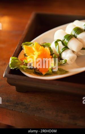 VIETNAM, Hue, une photo détaillée de la cuon goi (rouleau d'été frais) Banque D'Images