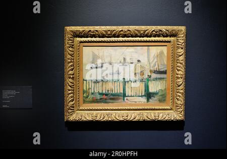 New York, États-Unis. 08th mai 2023. Vue d'Angleterre ou dans l'ile de Wight par Berthe Morisot (prix non mentionné) exposé à la presse pour les enchères de Sotheby's du 2023 mai à Sotheby's à New York, NY sur 8 mai 2023. (Photo de Stephen Smith/SIPA USA) crédit: SIPA USA/Alay Live News Banque D'Images