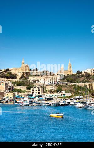 Mgarr Harbour, l'île de Gozo, Malte Banque D'Images